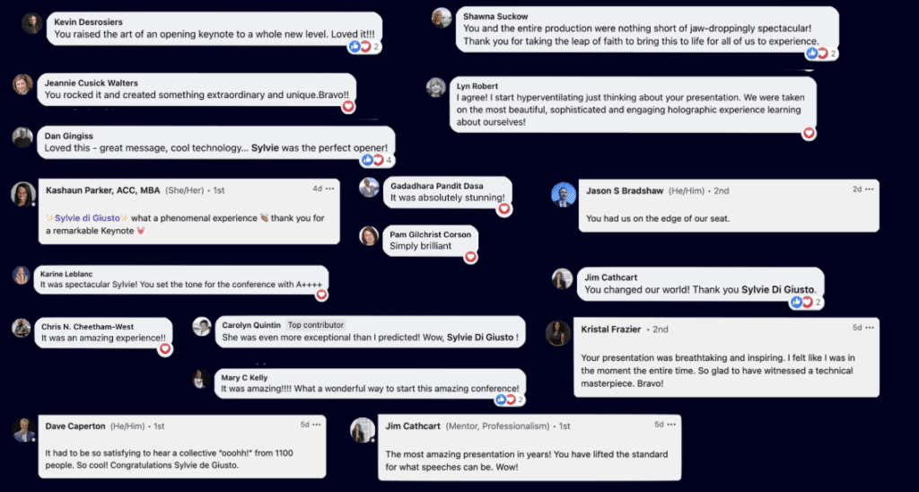 What is a hologram keynote? Audience feedback